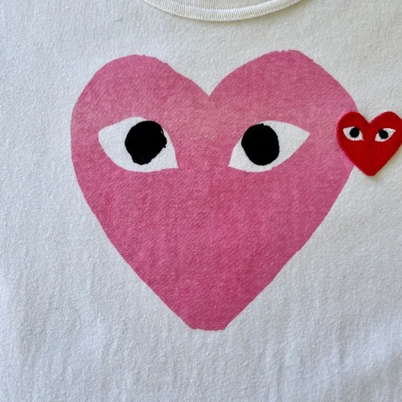 Comme des Garçons PLAY Tee Shirt Pink Heart - Picture 12 of 17
